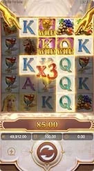 Midas Fortune · Melihat posisi simbol emas dan teks indikator Midas Gold Feature.