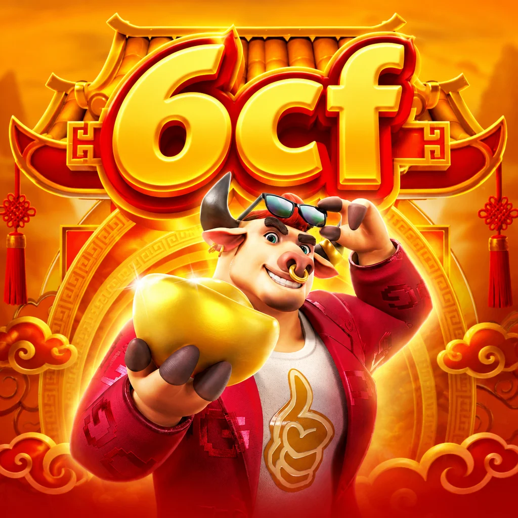 6cf slot Fortune Ox menampilkan karakter kerbau berkacamata hitam dengan nuansa keberuntungan oriental